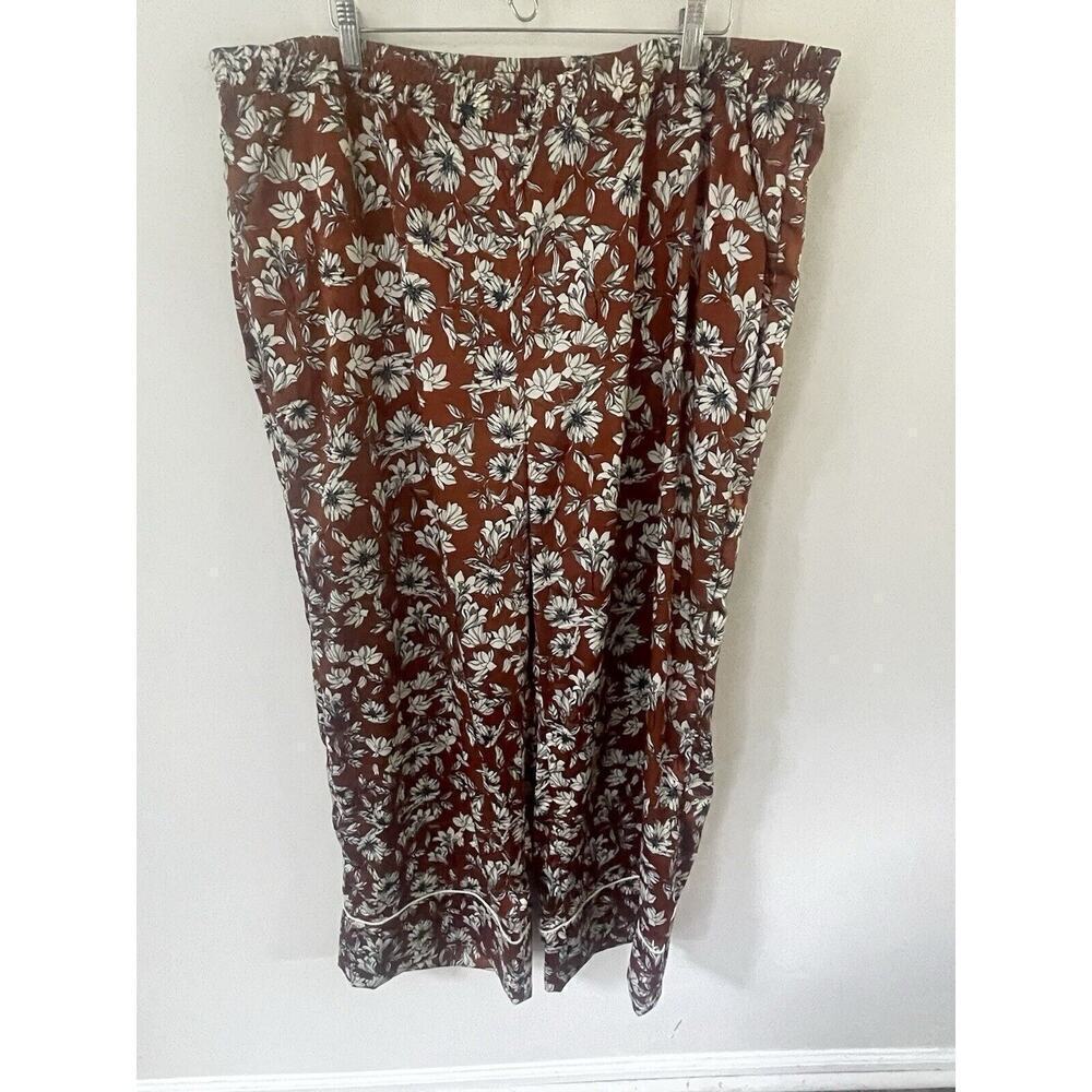 Laligne X Target Womens Tropical Boho Floral Pants Wide Leg Plus 2X Relaxed Fit